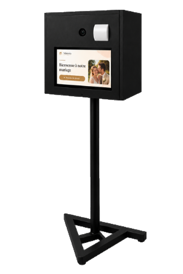 La véritable borne photobooth MANORA, compacte et élégante